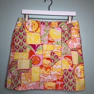 Lilly Pulitzer Happiest Hour Patchwork Skirt. Size 6
